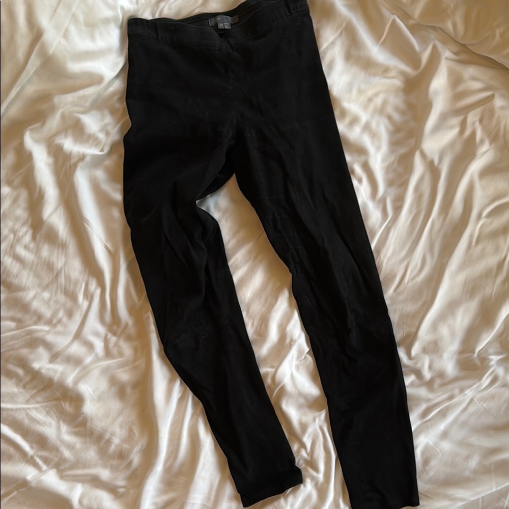 Vince Black Suede Leggings